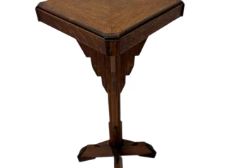 Art Deco Amsterdamse School Petite Pedestal Table, 1920s